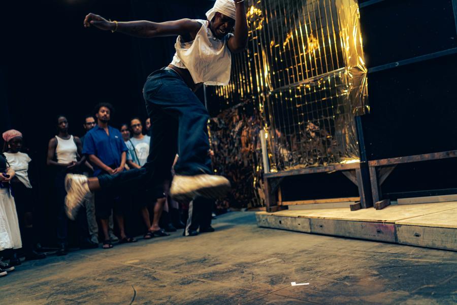 Foto genomen tijdens een work-in-progress toonmoment in Brussel, Maryan Sayd